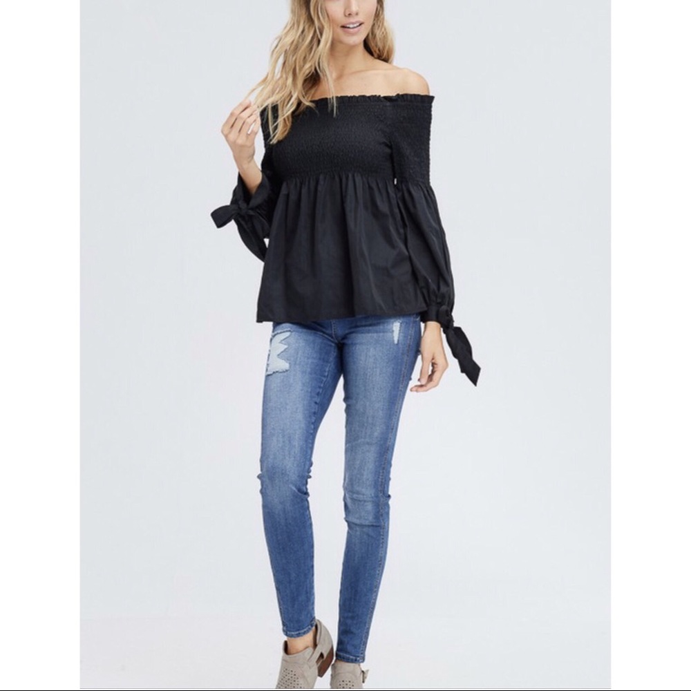 Black off the shoulder top - Picture 5 of 5
